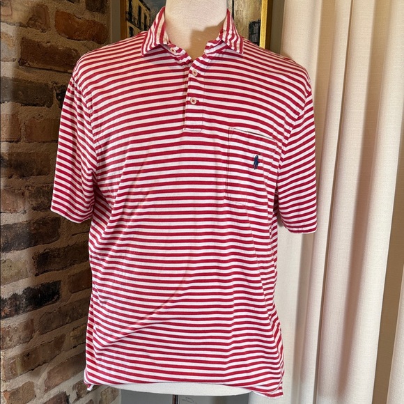 Polo Ralph Lauren Other - Ralph Lauren Men's Striped Polo Shirt - Red and white size Large